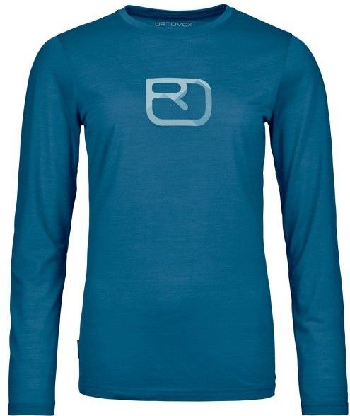Ortovox Womens 150 Cool Mountain Silhouette L/S Merinoshirt (Dames |blauw)