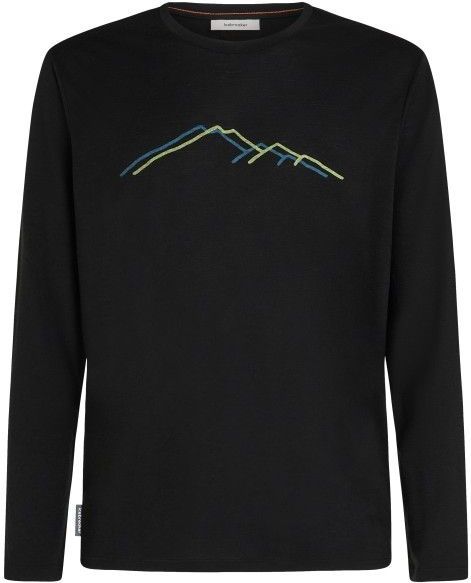 Icebreaker Merino 150 Tech Lite L/S Tee Rainer Ridge Merinoshirt (Heren |zwart)