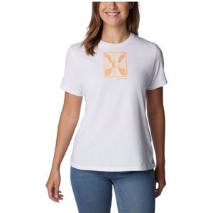 Columbia Womens Sun Trek S/S Graphic Tee Sportshirt (Dames |wit)