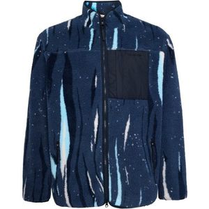 KnowledgeCotton Apparel Loose Fit Northern Lights Fleece Fleecevest (blauw)