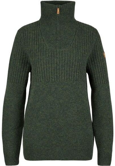 Fjällräven - Övik Half Zip Knit - Trui - Deep Forest - Gerecycled Polyester en Biologisch Katoen