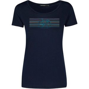GreenBomb Womens Bike Fun Loves T-Shirts T-shirt (Dames |blauw)