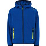 CMP Boys Jacket Fix Hood Jacquard Knitted Fleecevest (Kinderen |blauw)