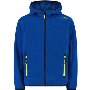 CMP Boys Jacket Fix Hood Jacquard Knitted Fleecevest (Kinderen |blauw)