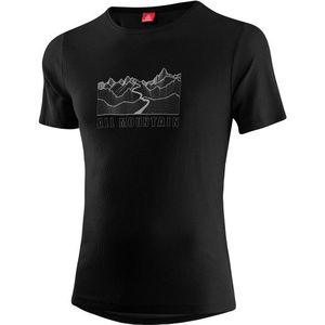 Löffler Printshirt All Mountain Transtex-Single T-shirt (Heren |zwart)
