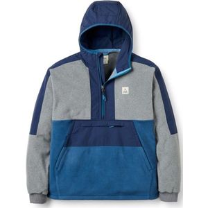 Passenger Woodland 20 Hooded 1/2 Zip Recycled Polar Fleece Fleecevest (Heren |blauw)