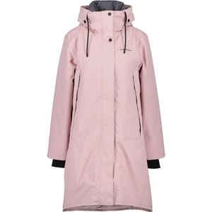 Didriksons Womens Elissa Parka Lange jas (Dames |roze |waterdicht)