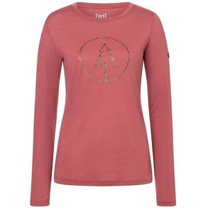 supernatural Womens Bubble Tree L/S Longsleeve (Dames |roze/rood)