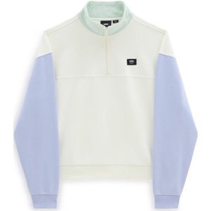 Vans Womens Colorblock Half Zip Mock Trui (Dames |wit)