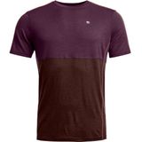 Ortovox 185 RockNWool Short Sleeve Merino-ondergoed (Heren |purper/bruin)