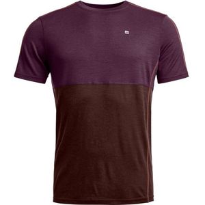 Ortovox 185 RockNWool Short Sleeve Merino-ondergoed (Heren |purper/bruin)