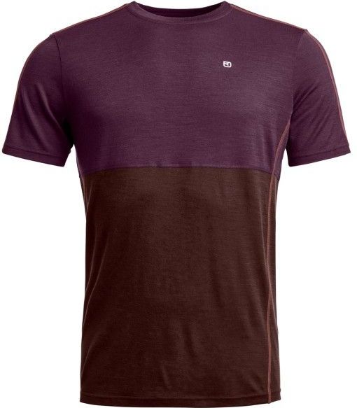 Ortovox 185 RockNWool Short Sleeve Merino-ondergoed (Heren |purper/bruin)