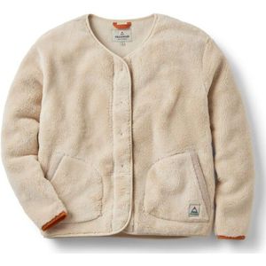 Passenger Womens Iris Collarless Recycled Fleece Jacket Fleecevest (Dames |beige)