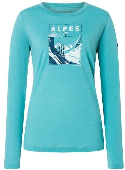 super.natural - Alpes L/S - Longsleeve - Turkoois