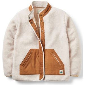 Passenger Womens Clover Recycled Cotton-Lined Sherpa Fleece Fleecevest (Dames |beige)