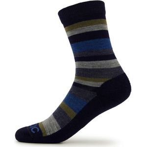 Stoic Merino Trekking Crew Socks Stripes Wandelsokken (zwart)