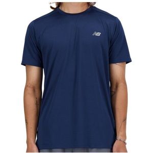 New Balance Sport Essentials Run S/S Hardloopshirt (Heren |blauw)
