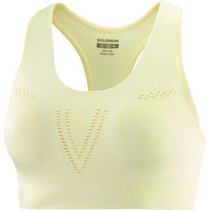 Salomon Womens Elevate Moveon Bra Sportbeha (Dames |geel)
