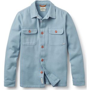 Passenger Island Heavy Twill Shirt Overhemd (Heren |turkoois/grijs)