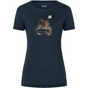 supernatural Womens Supermotor Bear Tee T-shirt (Dames |blauw)