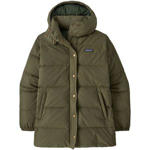 Patagonia Womens Cotton Down Parka Lange jas (Dames |olijfgroen)