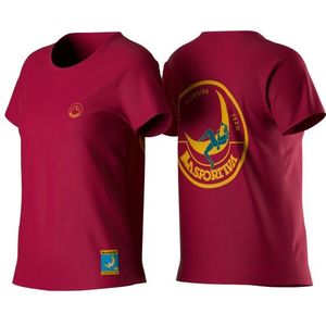La Sportiva - Climbing On The Moon - T-shirt - Rood - Dames