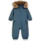 Color Kids - Coverall - Blauw - Waterdicht - Fake Fur