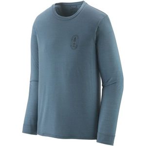 Patagonia L/S Cap Cool Merino Graphic Shirt Merinoshirt (Heren |blauw/grijs)