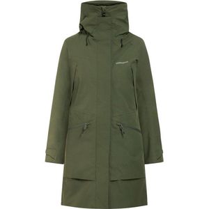 Didriksons Womens Ilma Parka 8 Lange jas (Dames |olijfgroen |waterdicht)