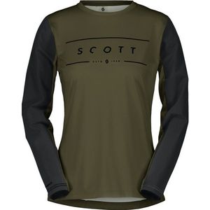 Scott Womens Trail Vertic L/S Fietsshirt (Dames |olijfgroen)
