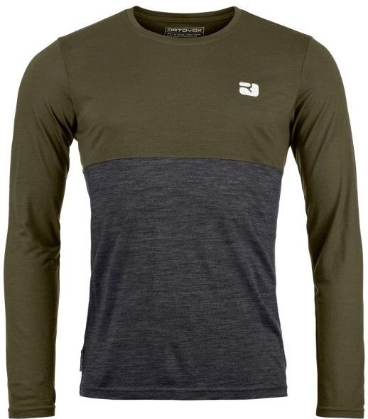 Ortovox - 150 Cool Logo L/S - Merinoshirt - Olijfgroen
