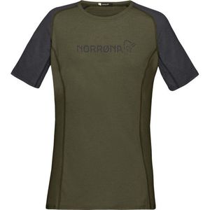 Norrona Womens Fjora Equaliser Lightweight T-Shirt Fietsshirt (Dames |olijfgroen)