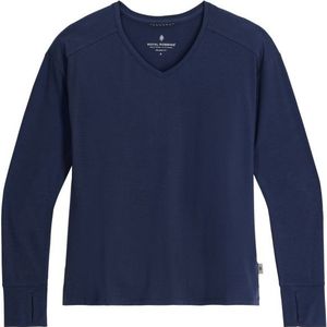 Royal Robbins Womens Madera V Neck Longsleeve (Dames |blauw)