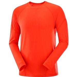 Salomon Cross Run L/S Tee Sportshirt (Heren |rood)