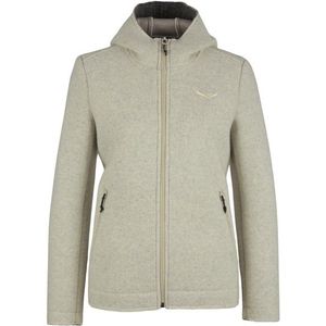 Salewa Womens Sarner 2L Wool Full Zip Hooded Jacket Wollen vest (Dames |grijs)