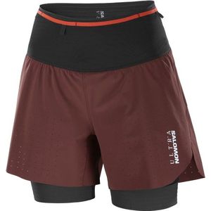 Salomon Womens S/Lab Salomon Ultra 2in1 Hardloopshort (Dames |bruin)