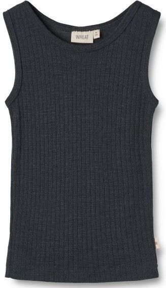 WHEAT - Kids Wollunterhemd - Zwart - Merino-ondergoed