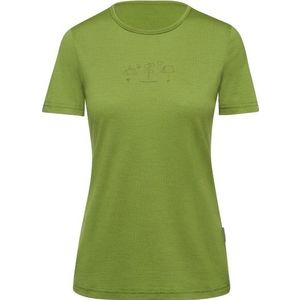Thermowave Womens Merino Life T-Shirt Van Life Merinoshirt (Dames |olijfgroen/groen)