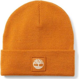 Timberland Cuffed Beanie with Tonal Patch Muts (oranje)