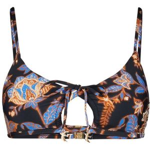 Seafolly Womens Silkroad Drawstring Keyhole Bralette Bikinitop (Dames |grijs)