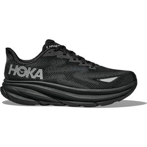 HOKA Womens Clifton 9 GTX Hardloopschoenen (Dames |zwart/grijs |waterdicht)
