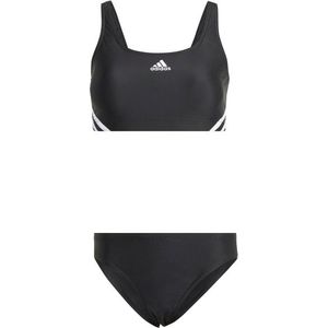adidas Womens 3-Stripes Sporty Bikini (Dames |grijs/zwart)