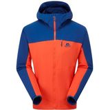 Mountain Equipment - Frontier Jacket - Softshelljack - Rood/Blauw - Capuchon, Stretch, DWR-geïmpregneerd