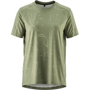 Dames - Casual MTB-Shirt - Rietgroen - 88% Polyester - Korte Mouwen