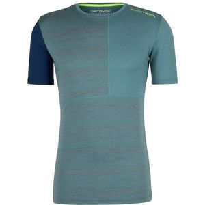 Ortovox - 185 Rock'N'Wool - Merino-ondergoed - Turkoois - Korte Mouwen
