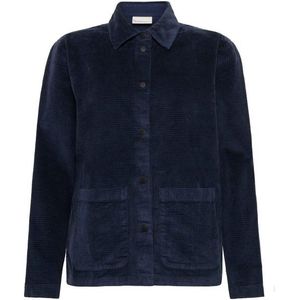 KnowledgeCotton Apparel Womens 8 Wales Corduroy Overshirt Blouse (Dames |blauw)