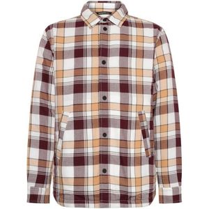 KnowledgeCotton Apparel Checked Loose Fit Padded Overshirt Overhemd (Heren |bruin)