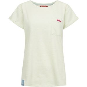 Derbe Womens S/S Multistriped T-shirt (Dames |wit/beige)