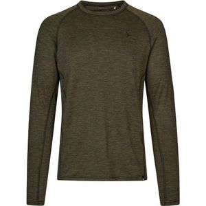 Seeland Peak Langarmshirt Longsleeve (Heren |olijfgroen/bruin)