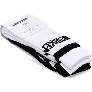 Birkenstock Cotton Crew Stripe 2-Pack Multifunctionele sokken (wit)